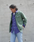 Linen Relaxed Unisex Shirt / Khakibeige・Frenchblue